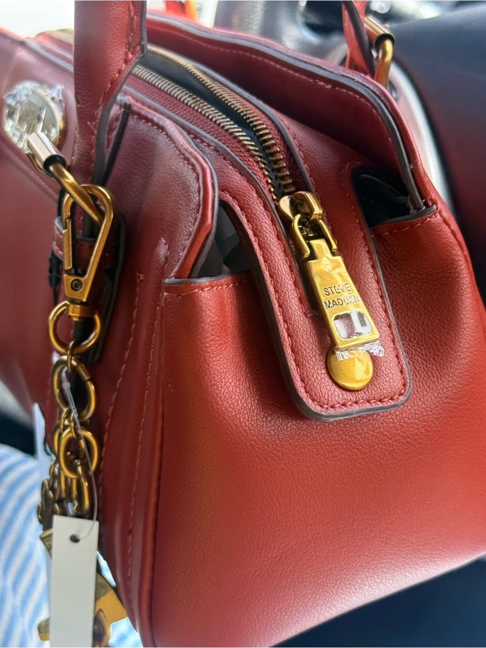 Steve Madden Belvie Rust Shoulder Bag NWT
